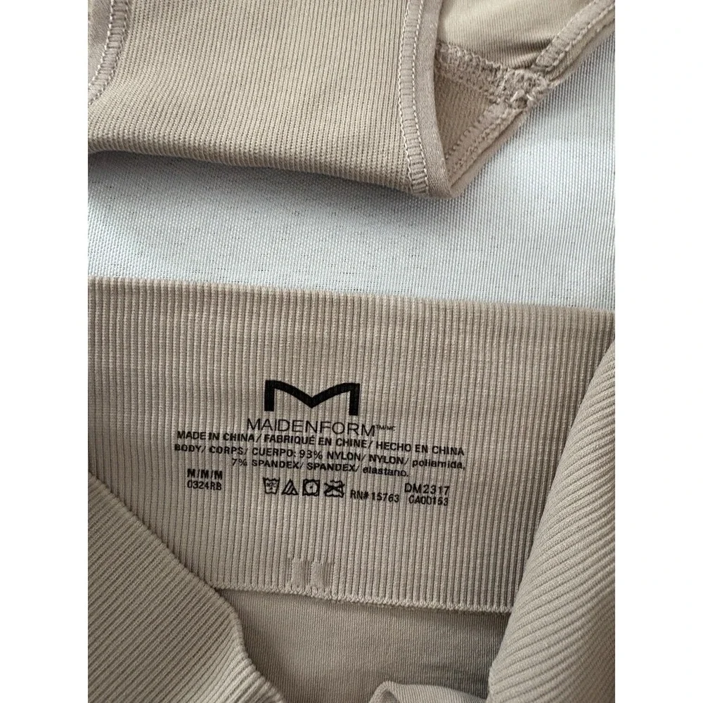 NEW Maidenform Seamless High Leg Bikini Beige  Women's DM2317 Size Medium 2 Pair - Picture 3 of 5